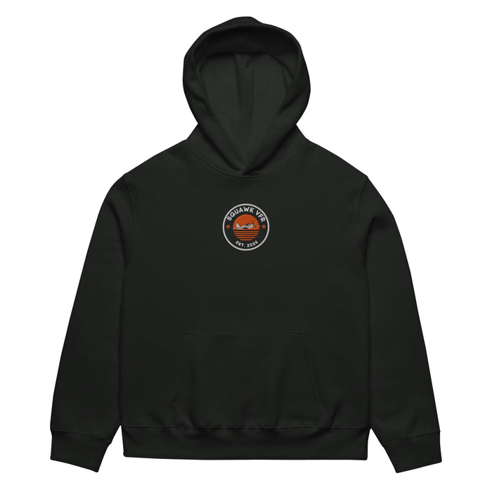 SquawkVFR embroidered roundel hoodie — a pilot gift that doesn't suck